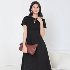 Đầm chữ A cổ cách điện
