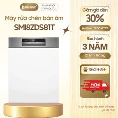 Máy rửa bát bán âm Bosch SMI8ZDS81T seri 8 sấy Zeolith