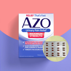 Viên uống AZO Urinary Pain Relief Maximum Strength hỗ trợ đường tiết niệu hộp 24 viên