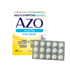 Viên uống Azo Yeast Plus Dual Relief hỗ trợ viêm nấm ngứa đường tiết niệu
