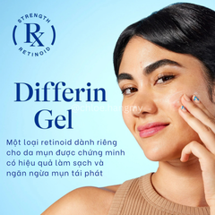 Gel trị mụn Differin Adapalene 0,1% hỗ trợ mụn mờ thâm bản Mỹ tuýp 15g