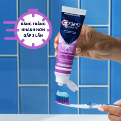 Kem đánh răng Crest 3D White Advanced Radiant Mint trắng răng ngừa sâu răng 93g Mỹ