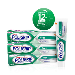 Keo dán hàm răng giả POLIGRIP Super strong all day hold Denture Adhesive Cream