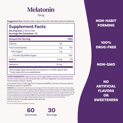 Kẹo ngủ Natrol Melatonin Sleep Gummies 10mg hỗ trợ dễ ngủ ngủ ngon sâu giấc hộp 90 viên