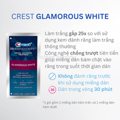 Tách lẻ 1 gói-Miếng dán trắng răng Crest Professional Whitestrips cải thiện răng ố xỉ màu