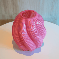 Rivius Calora – Bình Thủy Tinh Hồng San Hô Hình Xoắn