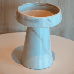 Rivius Caldria – Bình Gốm Vân Cẩm Thạch Dáng Nấm Tối Giản