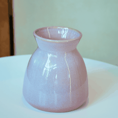 Rivius Lucerra – Bình Gốm Men Hồng Dạng Chuông Loe Nhẹ