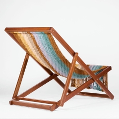 Rivius Prisma - Ghế Macrame gỗ gấp đan thủ công sắc cầu vồng Cỡ Lớn