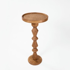 Rivius Turnelle – Bàn Tròn Chân Gỗ Chạm Khắc Điêu Khắc