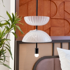 Rivius Lumira – Đèn Treo Trần Hai Nửa Cầu Thủy Tinh Đối Xứng