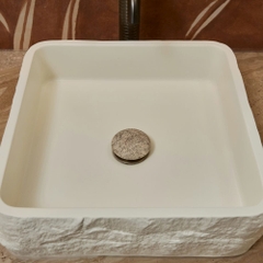 Rivius Kanso - Lavabo Đá Cẩm Thạch Vuông Phong Cách Wabi - Sabi