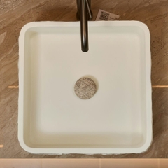 Rivius Kanso - Lavabo Đá Cẩm Thạch Vuông Phong Cách Wabi - Sabi
