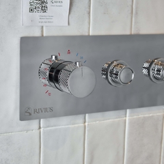 Rivius Aquanova – Bộ Vòi Sen Sắc Bạc Với Bảng Điều Khiển Hiện Đại