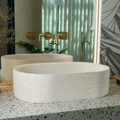 Rivius Elna - Lavabo Đặt Bàn Dáng Oval Thanh Lịch Tối Giản