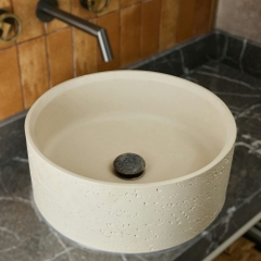 Rivius Mera - Lavabo Tròn Đá Tự Nhiên Tối Giản