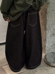 Quần Dài Jean Đen Viền Chỉ FS