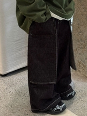 Quần Dài Jean Đen Viền Chỉ FS