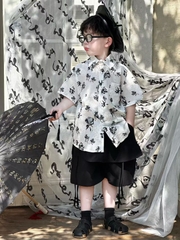 SN Sơ Mi Hoa Hồng Quần Đen+Dây Đai YH