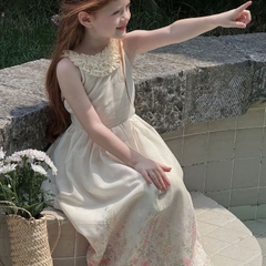 Váy Yếm Voan Cổ Bèo Hoa OTA