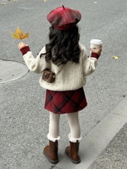 Áo Len Dài Kem Bi Bông WP