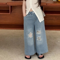 Quần Jean Dài Xanh 3 Rách YK