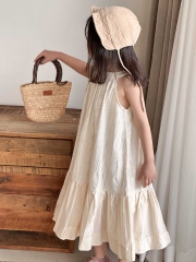 Váy Dài Yếm Hoa Kem Muzi