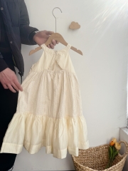 Váy Dài Yếm Hoa Kem Muzi