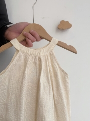 Váy Dài Yếm Hoa Kem Muzi