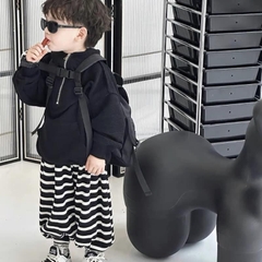 Áo dài nỉ đen kéo Kbaby