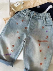 QUẦN JEAN DÀI CHẤM SƠN MÀU