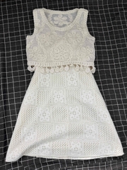 Set  Áo Croptop Váy Be Lưới Ota