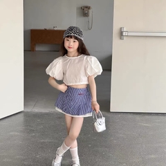 SN Áo Trắng+CV Caro Xanh YK