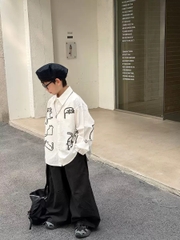 Áo Sơ Mi Trắng Hình Mèo FS