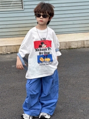 SD Áo Mickey Trước Sau+Quần Xanh Dương AM