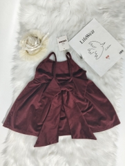 Váy Ngắn Đỏ Mix Nơ Sau