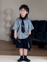 SN Áo Xám+Quần Đai Lá Trúc Cavat