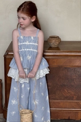 SET Dài Hoa Kẻ Xanh OTA