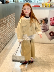 Set Dài Kaki Be Phối Voan YN Peach