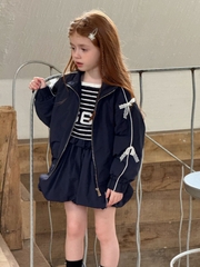 SN Áo Váy Bí Gió Xanh Nơ Ren Ota