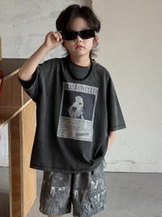 Áo Ngắn Đen Cún AY