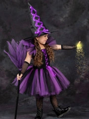 VN Phù Thủy Tím Kèm Nón+Chổi