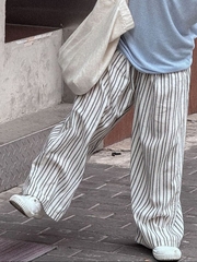 Quần Dài Kem Sọc Xanh PL