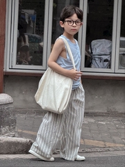 Quần Dài Kem Sọc Xanh PL