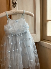 Váy Dài Xanh KTuyến Nơ Chengle