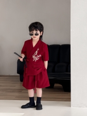 SN Vest  Đỏ Lá Trúc Kèm Quạt YH