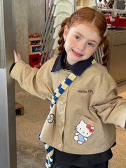 Áo Khoác Kaki Be Kitty Peach