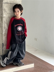 Áo Dài Đỏ Đen Hình Bóng SN