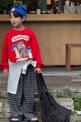 SD Áo Đỏ Gấu Quần Sọc Đen PL