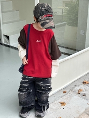 Áo Dài Nâu Đỏ Giả 3 Lớp SN